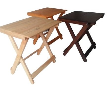 Foldable wooden table kids and elders furniture Simple Study Table portable outdoor household travelling solid treated rubber wood table