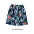 Hawaiian Quick-Drying Thin Floral Shorts Men's Hong Kong Style Loose-Fitting Loungewear Casual Shorts Korean Style Seaside Couple's Cropped Pants. 