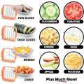 Multi-Function 5 in 1 Kitchen Slicer Vegetable Fruit Quick Nicer Dicer Cutter Chopper and Sharp Stainless Steel Blades. 