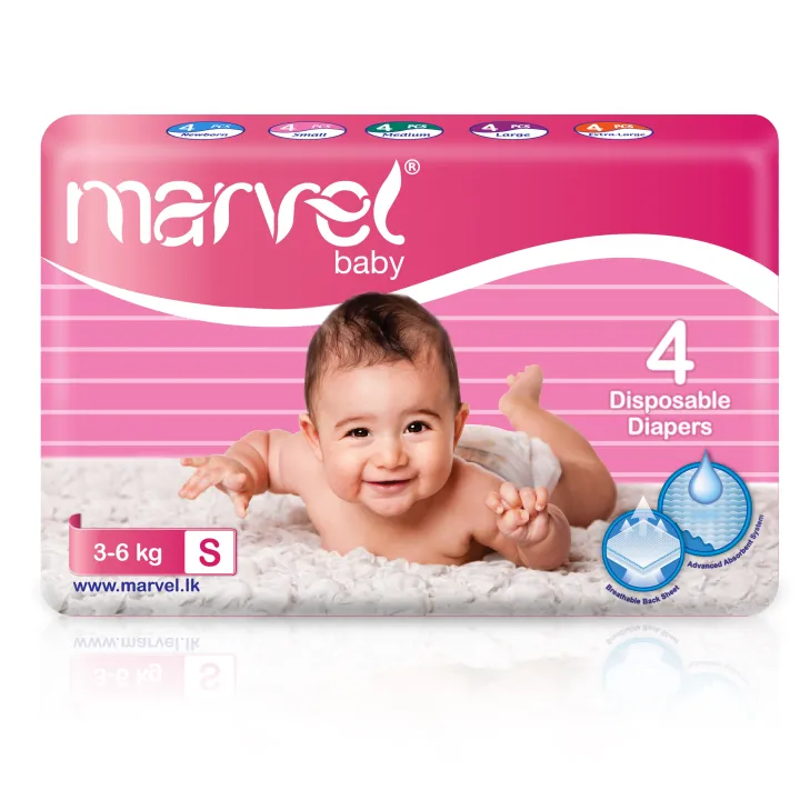 Marvel Baby Diapers Small 4 Pcs