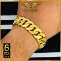 Gold Plated Miami Cuban Cut Bracelet. 
