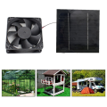 OUMERY 10W 12V Solar Air Extractor, Solar Powered Mini Fan for Greenhouse, Dog, Chicken, House, Rv. 