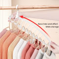 Rotating Folding Clothes Hanger Closet Organizer Multi-port Clothing Drying Rack Foldable Plastic Scarf 11-hole Storage Hangers. 