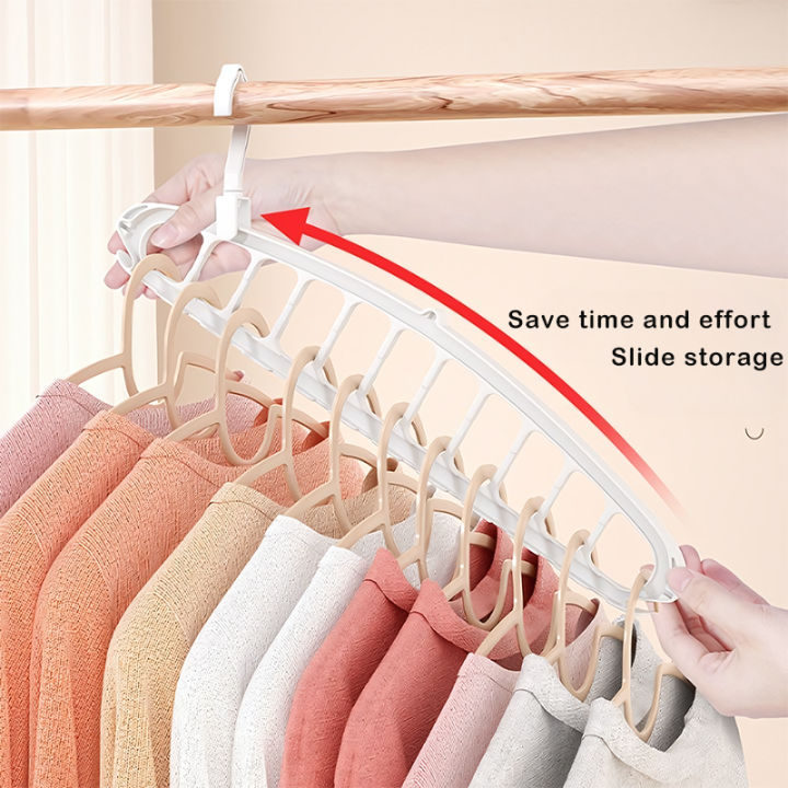 Rotating%20Folding%20Clothes%20Hanger%20Closet%20Organizer%20Multi-port%20Clothing%20Drying%20Rack%20Foldable%20Plastic%20Scarf%2011-hole%20Storage%20Hangers%20-%20Image%202