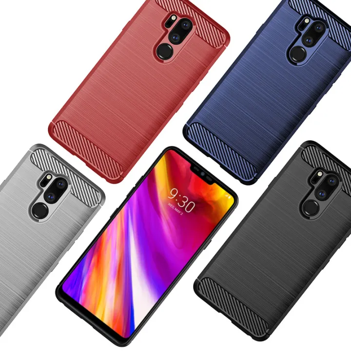 LG%20G7%20ThinQ%20Smart%20Phone%20Case%20Protective%20Cover%20Brushed%20Simple%20and%20Stylish%20Carbon%20Fiber%20Pattern%20Silicone%20anti-fall%20Soft%20Shell%20-%20Image%204