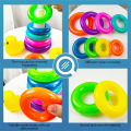 5-9Floor/set Rainbow Tower Stacking Circle Toy Children Pyramid Yellow Duck Montessori Toy Early Education Accessories for Kids  | MULTI MALL | KU35-60 |. 