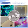 LED Strip Connector 4 Pin 10mm Solderless RGB Light Strip Connector for 5050 SMD - Gapless Connectors,L Shape Connectors. 
