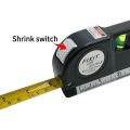 Laser Level Horizon Vertical Measure 8FT Aligner Standard and Metric Rulers Multipurpose Measure Level Laser Measure Tape Tools. 