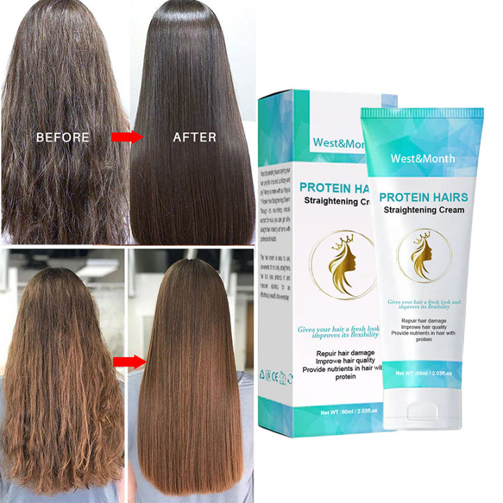 Keratin For Permanent Hair Straightening Cream Hair Straightener Smoothing Hair Cream For Curling Hair Magic Hair Care 60ml