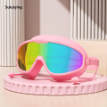 Sutuiying Original Swimming Goggles Big Frame Swimming Goggles Big Frame HD Wide View Anti-Fog UV Protection Swimming Goggles for Adults No Leaking. 