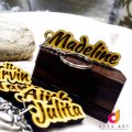 Customized Name Key Tags, Personalized Wooden Key Tags, Key Chain, Key Ring. 