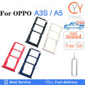 For OPPO A3S / A5 Sim Card Tray Slot Holder Card Holder Reader SD Slot Adapter Replacement Part. 