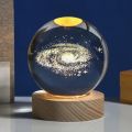 3D Crystal ball  Laser Engraved USB LED Night Light Birthday Christmas Gift Glass Sphere Home Decoration. 