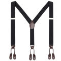 【ALLGOOD】 Men Button Hole Suspenders Y-Back Adjustable Tuxedo Suspenders Elastic Strap. 