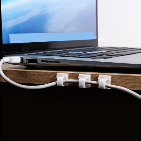 10/20%20Pcs%20Glue%20Self-adhesive%20Wire%20Clip%20Fixer%20Holder%20Cable%20Holder%20Square%20Plastic%20Mount%20Clamp%20Network%20Office%20TV%20Coax%20Cable%20-%20Image%203