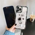 Moxmo Cute Space Astronaut Transparent Back Cover For iPhone 15 14 13 12 11 Plus Pro Max Mini XS Max XR X 8 7 SE 2020 Lens Protective Case ShockProof Soft Bumper Phone Case Mars NASA TPU. 