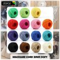 ST Natural Macrame Cord 3mm Cotton Cord 30 Yard Single twisted Cotton Rope for DIY Projects 90 feet Macramé Rope. 