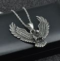 Mens Punk Fashion Domineering Flying Eagle Animal Pendants Necklace[Gold,Silver]. 