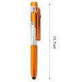 Certiou Retractable Ballpoint Pen 4-in-1 Multifunctional Ballpoint Pen with Stylus Led Light Phone Stand Smooth Writing Ergonomic Design Ideal for Metal Body Ballpoint Pen. 