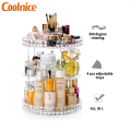 Diamond pattern rotation makeyp box Crystal Acrylic Skin care storage box Organizer makeup holder Cosmetic display Stand Rack. 