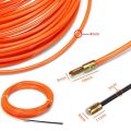 4Mm 15 Meter Orange Guide Device Nylon Electric Cable Push Pullers Duct Snake Rodder Fish Tape Wire. 