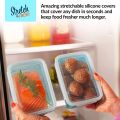 Magic Crisper Silicone Food Storage Containers Airtight Lids for Solid Food and Leak-Proof for Soups and Sauces, Freezer-Safe BPA-Free Stackable Meal Prep Container. 