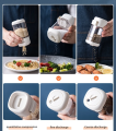Salt and Pepper Bottle Dispenser | Seasoning and Spices Storage Case | Double Sided Press Type Pour Pepper and Salt Shaker| Transparent Seasoning Tank Container- 140ml. 