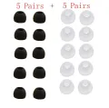 Headphones 10 Pairs Medium Size Clear Silicone Replacement Ear Buds Tips For Sony Phillips. 