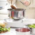 Stainless Steel Stock Pot 5 Pcs Set Food Saver, Steamer & Food Container with Lid Super Consist of 5 Pieces with Different Sizes Set 16-24cm. 