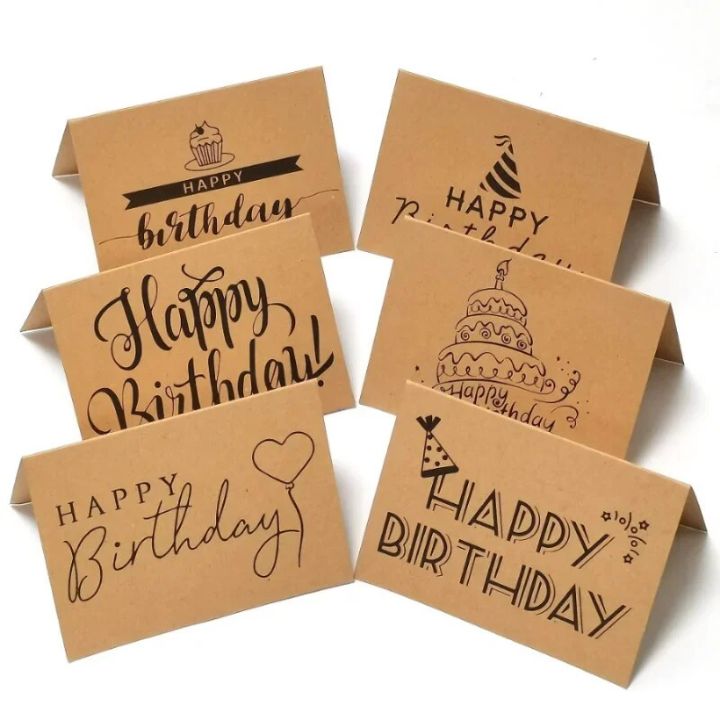 10%20s%20Happy%20Birthday%20Cards%20Fold%20Up%20Kraft%20Paper%20Postcard%20Gift%20Decoration%20Blank%20Greeting%20Card%20Birthday%20Invitations%20Gift%20Card%20-%20Image%204