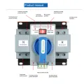 Trip switch 2P 63A 230V MCB Type Dual Power Automatic Transfer Switch. 
