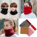 ZEBF-Fashion Soft Knitted Neck Warmer Sports Scarf Women Men Face Cover Winter Skating Running Hiking Scarves Thick Cold-proof Collar. 
