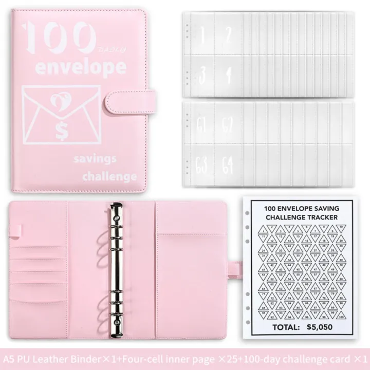 100 Envelope Challenge Envelope Challenge Binder 100 Envelope Challenge Budget Binder Money-saving Binder Financial Goals Binder