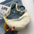 Nylon Chest Bag 2024 Collection Casual Crossbody Bag Half Moon Women's Hobo Bag for Travel Shopping Urban Lifestyle Trendy Accessory Daily Carry. 
