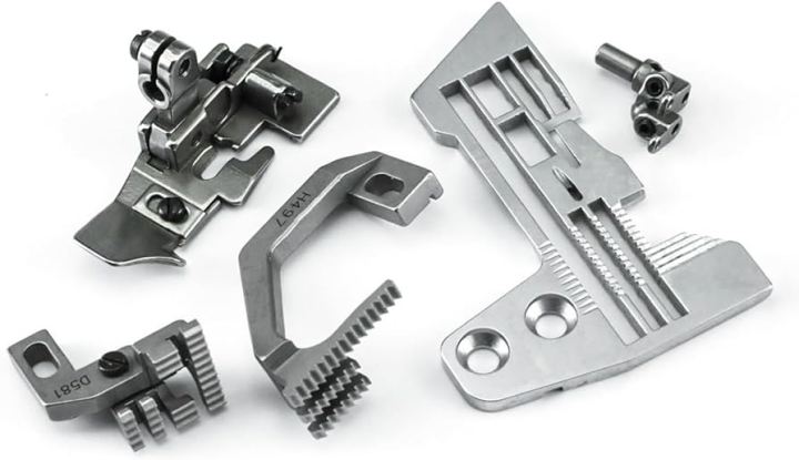 Gauge%20Set%20for%20SIRUBA%20757%20/%205%20Thread%20Industrial%20Overlock%20Sewing%20Machine%20Needle%20Plate%20E982,%20Feed%20Dog%20H497+D581,%20Presser%20Foot%20P504%20/%205%20Thread%20Conversion%20kit%20for%20757%20Models%20-%20Image%202