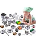Children Mini Cookware Pot Pan Kids Pretend Cook Play Simulation Kitchen Utensils Toys Set Gift. 