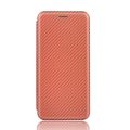 Carbon Fiber Texture Horizontal Flip TPU + PC + PU Leather Case with Card Slot For Asus ROG Phone 3 ZS661KS. 