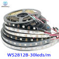 DC5V WS2812B 5m/Roll 30/60/144leds/m Black/White IP30/IP65/IP67 5050RGB Individually Addressable Smart led pixel strip light. 