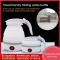 Foldable Electric Kettle Mini Food Stainless Steel Silicone Kettle Travel Home Automatic Power Off Easy to Carry Simple Operation. 