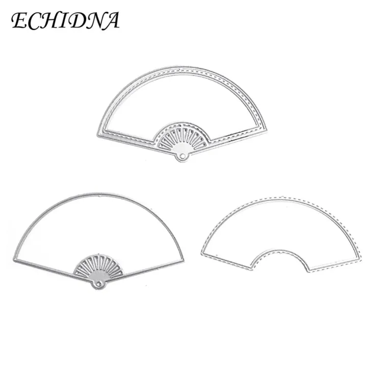 ECHIDNA Chinese Fan Cutting Dies DIY Emboss Stencil Scrapbooking Paper Cards Album Decor