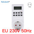 【InnovateWorld】AC 220V/110V EU UK FR BR Plug Digital Weekly Programmable Electrical Wall Plug-in Power Socket Timer Switch Outlet Time Clock. 