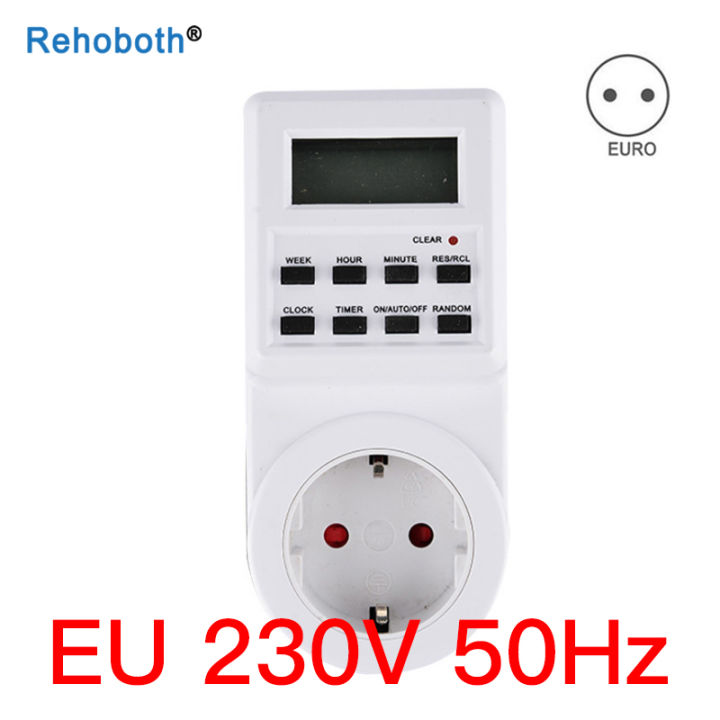 【InnovateWorld】AC 220V/110V EU UK FR BR Plug Digital Weekly Programmable Electrical Wall Plug-in Power Socket Timer Switch Outlet Time Clock