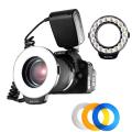 PULUZ RF-550D 48 Macro LED Ring Flash Light With 8 Adapter Ring For Nikon Canon Sony Pentax Olympus Panasonic Camera DSLR Ring Flash Kit. 