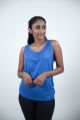 Moffi Essentials - Women's Skinny -Light Blue Arm Cut Tank Top. 