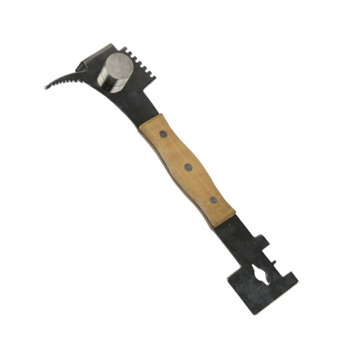 Multi-Purpose Hive Tool with Wooden Grip Hive Scraper, Bee Hive Tool Frame Lifter Uncapping Knife Beekeeping Tools