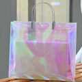 【ALLGOOD】1 PC Fashion Women Clear Tote Pvc Laser Waterproof Transparent Handbags Female Large Shopper Shoulder Bag Summer Beach Portable Pouch. 