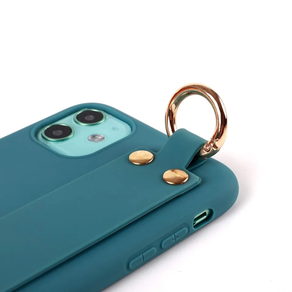 iPhone 11 Soft TPU Rubber case with Adjustable Wrist strap Belt