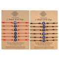 6Pcs Evil Eye Bracelet 7 Knot Lucky Protection Women Men Family Accessories. 