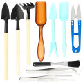 【StyleVoyager】10 PCS Gardening Tools Set Bonsai Miniature Shovel Rake Hand Tools Transplanting Succulent Planting Kit Garden Accessories. 