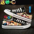 Spring Breathable Low Top Canvas Shoes Men Stylish Sneaker Naruto One Piece Boys Anime Shoes Student Luminous Shoes. 